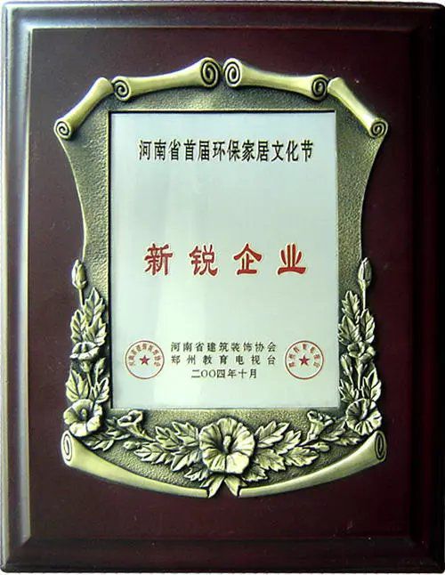 河南省首届环保家居文化节《新锐企业》