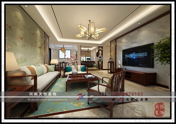 洛阳装饰公司建业桂园中式设计欣赏